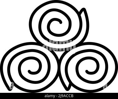 Icône rouleaux de serviettes. Contour en gras avec largeur de contour modifiable. Illustration vectorielle. Illustration de Vecteur