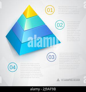 Modèle de présentation avec diagramme pyramidal et texte, illustration du vecteur eps10 Illustration de Vecteur