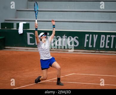 Fernanda Contreras Gomez, du Mexique, en action lors de la phase finale de qualification du tournoi de tennis Roland-Garros 2022, Grand Chelem, le 20 mai 2022 au stade Roland-Garros à Paris, France - photo : Rob Prange/DPPI/LiveMedia Banque D'Images