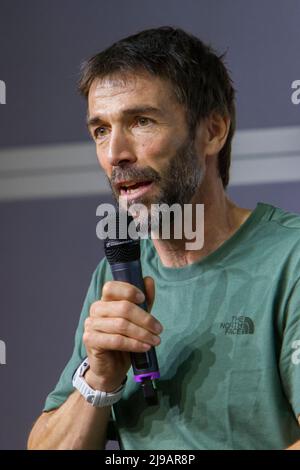 Turin, Italie. 21st mai 2022. L'alpiniste Hervé Barmasse est invité de 2022 Foire du livre de Turin. Credit: Marco Destefanis/Alamy Live News Banque D'Images