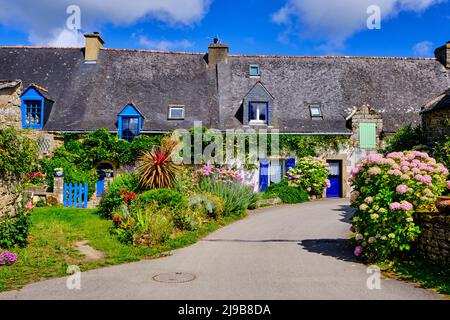 France, Morbihan, Golfe du Morbihan, Ile d'Arz, village de Pennéro 1 Banque D'Images