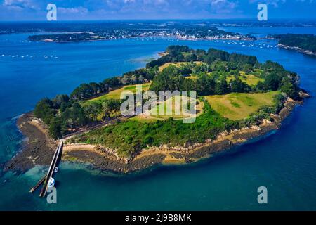 France, Morbihan, Golfe du Morbihan, Larmor Baden, Ile de Gavrinis, Cairn de Gavrinis datant de 3500 av. J.-C., Banque D'Images