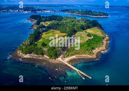 France, Morbihan, Golfe du Morbihan, Larmor Baden, Ile de Gavrinis, Cairn de Gavrinis datant de 3500 av. J.-C., Banque D'Images