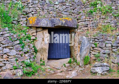 France, Morbihan, Golfe du Morbihan, Larmor Baden, Ile de Gavrinis, Cairn de Gavrinis datant de 3500 av. J.-C., Banque D'Images