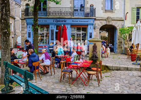 France, Morbihan (56), Golfe du Morbihan, Auray, place du café aux Roues Banque D'Images