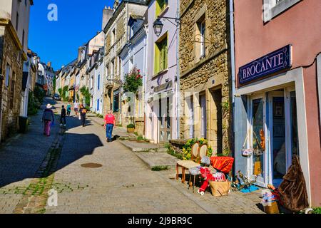 France, Morbihan (56), Golfe du Morbihan, Auray, rue du Château Banque D'Images