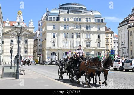 Vienne, Autriche. Attractions touristiques des calèches à Vienne Banque D'Images