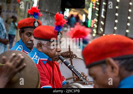 Kanniyakumari Street Band. Banque D'Images