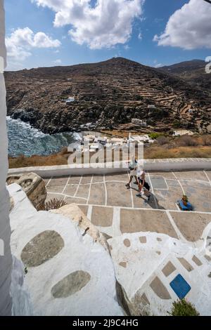 K–∞str–æ vue sur Sifnos. Banque D'Images