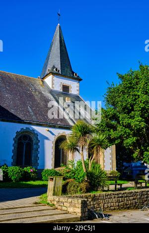 France, Morbihan, île de Groix, le Bourg, église Saint-Tudy Banque D'Images