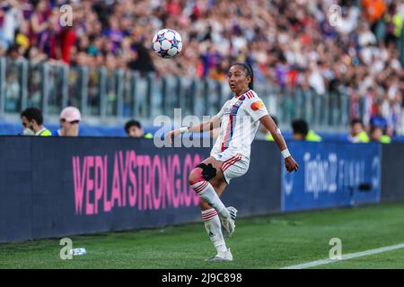 Turin, Italie. 21st mai 2022. Selma Bacha de l'Olympique Lyonnais vu en action lors de la finale 2021/22 de l'UEFA Women's Champions League entre le FC Barcelone et l'Olympique Lyonnais au stade Allianz.(score final; FC Barcelone 1:3 Olympique Lyonnais) (photo de Fabrizio Carabelli/SOPA Images/Sipa USA) Credit: SIPA USA/Alamy Live News Banque D'Images