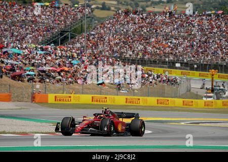 05/22/2022, circuit de Catalunya, Barcelone, F1 Pirelli Grand Prix d'Espagne 2022 , sur la photo Carlos Sainz Jr. (ESP), Scuderia Ferrari Banque D'Images