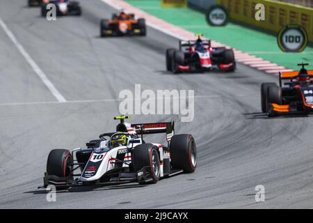 10 Pourcaire Theo (fra), ART Grand Prix, Dallara F2, action lors de la ronde 4th du Championnat de Formule 2 de la FIA 2022, sur le circuit de Barcelone-Catalunya, du 20 au 22 mai 2022 à Montmelo, Espagne - photo: Florent Gooden/DPPI/LiveMedia Banque D'Images