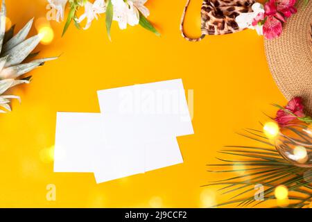 Arrière-plan de l'été avec les images vierges Banque D'Images