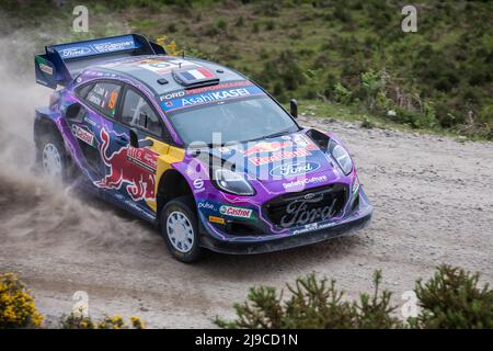 Cabeceiras de Basto, Portugal - 21 mai 2022 : 19 Sébastien LOEB (FRA), Isabelle GALMICHE (FRA), M-SPORT FORD WORLD RALLY TEAM, FORD PUMA RALLY1 Banque D'Images