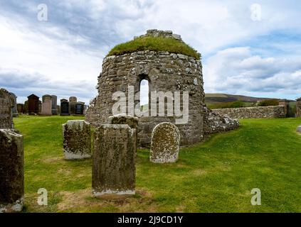 L'église Ronde de St Nicolas à Earl's Bu, près de Orphir. La partie continentale des Orcades, Ecosse, Royaume-Uni Banque D'Images