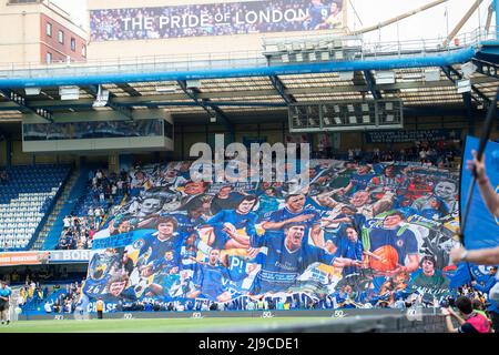 Londres, Royaume-Uni. 22nd mai 2022. Vue générale du stade Stamford Bridge lors du match de la Premier League entre Chelsea et Watford au Stamford Bridge, Londres, Angleterre, le 22 mai 2022. Photo de Salvio Calabre. Utilisation éditoriale uniquement, licence requise pour une utilisation commerciale. Aucune utilisation dans les Paris, les jeux ou les publications d'un seul club/ligue/joueur. Crédit : UK Sports pics Ltd/Alay Live News Banque D'Images