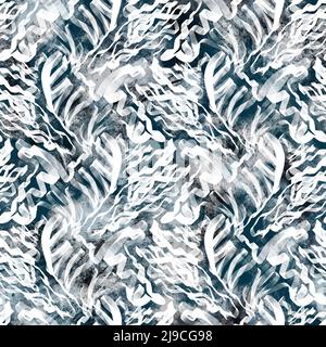 Motif de surface sans couture abstrait bleu marine et blanc sans couture pour l'impression Banque D'Images