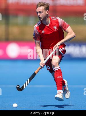 Jack Turner en action pendant le match de la FIH Hockey Pro League à Lee Valley, Londres. Date de la photo: Dimanche 22 mai 2022. Banque D'Images