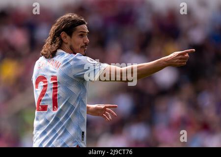 LONDRES, ROYAUME-UNI. MAI 22nd Edinson Cavani de Manchester United gestes pendant le match de Premier League entre Crystal Palace et Manchester United à Selhurst Park, Londres, le dimanche 22nd mai 2022. (Credit: Federico Maranesi | MI News) Credit: MI News & Sport /Alay Live News Banque D'Images