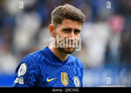 LONDRES, ROYAUME-UNI. MAI 22nd Jorginho de Chelsea pendant le tour d'honneur après le match de la Premier League entre Chelsea et Watford à Stamford Bridge, Londres, le dimanche 22nd mai 2022. (Credit: Ivan Yordanov | MI News) Credit: MI News & Sport /Alay Live News Banque D'Images