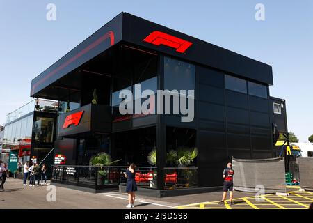 F1 motorhome pendant la Formule 1 Pirelli Grand Premio de Espana 2022, 6th tour du Championnat du monde de Formule 1 2022 de la FIA, sur le circuit de Barcelone-Catalunya, du 20 au 22 mai 2022 à Montmelo, Espagne - photo DPPI Banque D'Images