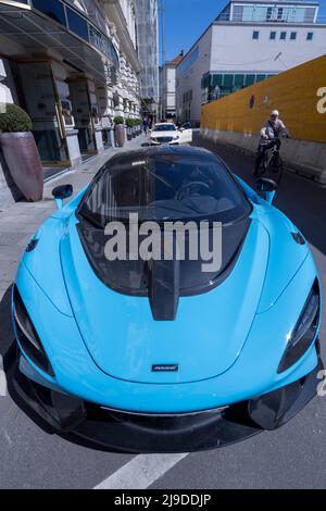 McClaren 765LT Supercar, Munich, Allemagne Banque D'Images