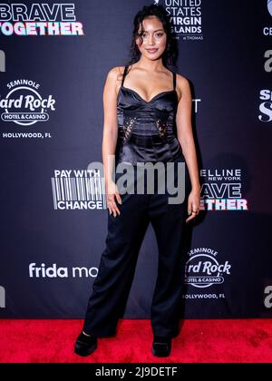 Hollywood, États-Unis. 21st mai 2022. HOLLYWOOD, FLORIDE, États-Unis - MAI 21 : le modèle hollandais Cindy Kimberly arrive à la cérémonie de lancement du maillot de bain illustré par les sports du numéro 2022 et du début de Pay with change qui a eu lieu au Seminole Hard Rock Hotel and Casino Hollywood le 21 mai 2022 à Hollywood, Floride, États-Unis. (Photo par Christian Lora/image Press Agency) Credit: Image Press Agency/Alay Live News Banque D'Images