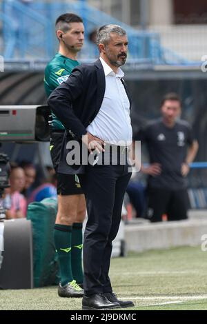 Barcelone, Espagne. Stade Paolo Mazza, Ferrara, Italie. 22nd mai 2022. Finale de la coupe de la femme italienne, FC Juventus versus AS Roma; Alessandro Spugna entraîneur de AS Roma crédit: Action plus Sports/Alamy Live News crédit: Action plus Sports Images/Alamy Live News Banque D'Images