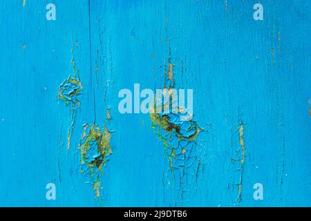 Vieux panneaux recouverts de peinture bleue. Texture du fond de bois. Surface en bois de merde. Banque D'Images