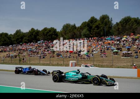 21.05.2022, circuit de Catalunya, Barcelone, F1 Pirelli Grand Prix de von Spanien 2022 , im Bild lance Ret (CAN), Aston Martin Aramco cognizant Formula One Team, Nicholas Latifi (CAN), Williams Racing Banque D'Images