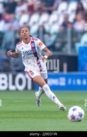 Selma Bacha (Olympique Lyonnais) Lors du match de l'UEFA 'Women's Champions League 2021 2022' entre Barcelona Women 1-3 Lyon Women au stade Allianz le 21 mai 2022 à Turin, en Italie. (Photo de Maurizio Borsari/AFLO) Banque D'Images