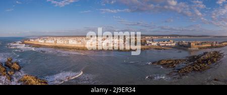 Panorama de l'antenne d'Essaouira city Banque D'Images