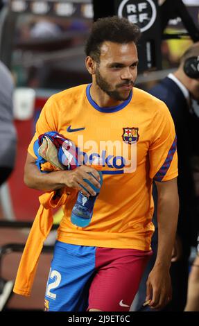 Sabadell, Barcelone, Espagne. 22nd mai 2022. Barcelone Espagne 22.05.2022 Martin Braithwaite (FC Barcelone) regarde pendant la Liga Santander entre le FC Barcelone et le Villarreal CF au Camp Nou le 22 mai 2022 à Barcelone. (Credit image: © Xavi Urgeles/ZUMA Press Wire) Credit: ZUMA Press, Inc./Alamy Live News Banque D'Images