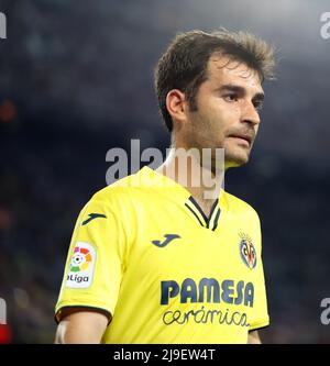 Sabadell, Barcelone, Espagne. 22nd mai 2022. Barcelone Espagne 22.05.2022 Manu Trigueros (Villarreal CF) regarde pendant la Liga Santander entre le FC Barcelone et Villarreal CF au Camp Nou le 22 mai 2022 à Barcelone. (Credit image: © Xavi Urgeles/ZUMA Press Wire) Credit: ZUMA Press, Inc./Alamy Live News Banque D'Images