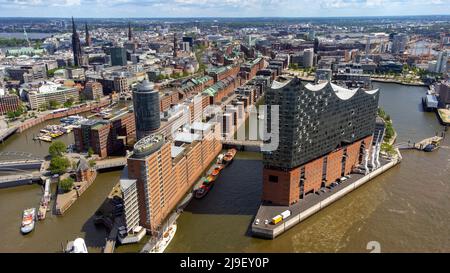 Elbphilharmonie Hamburg, salle de concert, Speicherstadt, Hambuerg, Allemagne Banque D'Images