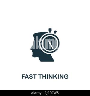 Icône pensée rapide. Icône de personnalité simple monochrome pour modèles, conception Web et infographies Illustration de Vecteur
