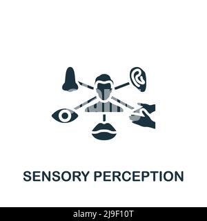 Icône perception sensorielle. Icône de personnalité simple monochrome pour modèles, conception Web et infographies Illustration de Vecteur