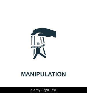 Icône manipulation. Icône de personnalité simple monochrome pour modèles, conception Web et infographies Illustration de Vecteur