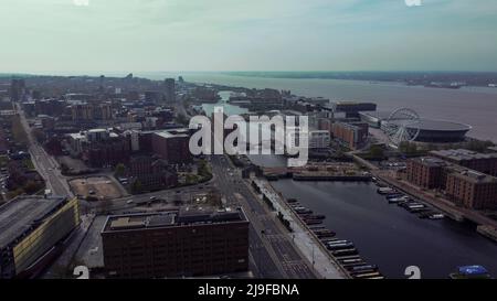 Photo de drone aérien de Liverpool 2022 Banque D'Images