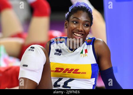 Florence, Italie. 22nd mai 2022. Terry Enweonwu (Italie) pendant le match de Test - femmes Italie contre femmes Bulgarie, Volleyball Test Match à Florence, Italie, Mai 22 2022 crédit: Independent photo Agency/Alay Live News Banque D'Images