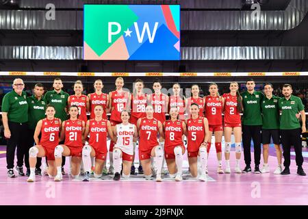 Florence, Italie. 22nd mai 2022. Équipe de Bulgarie pendant le match de Test - femmes Italie contre femmes Bulgarie, Volleyball Test Match à Florence, Italie, mai 22 2022 crédit: Independent photo Agency/Alay Live News Banque D'Images