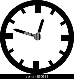 Icône horloge noire. Vecteur parfait pour représenter le temps. Vecteur modifiable. Illustration de Vecteur