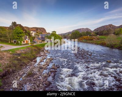 River Ewe à Poolewe, Wester Ross Highlands d'Écosse Banque D'Images