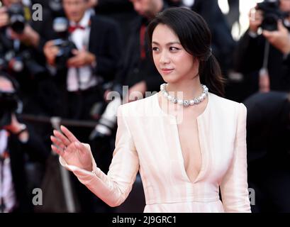 Tang Wei participe à la décision de quitter la première au Festival de Cannes 75th. Date de la photo: Lundi 23 mai 2022. Banque D'Images