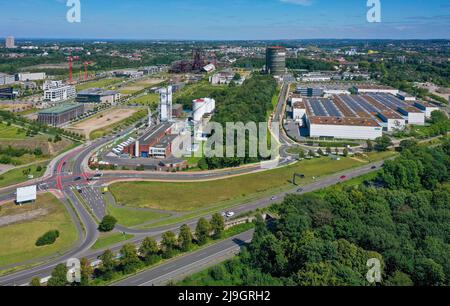 Dortmund, Rhénanie-du-Nord-Westphalie, Allemagne - Phoenix-Ouest. Après la fermeture de l'ancienne usine de haut fourneau Hoesch en 1998, le site a été redéveloppé en Banque D'Images
