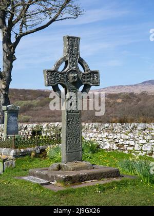 Kildalton Celtic Cross, Kildalton, Islay, Écosse Banque D'Images