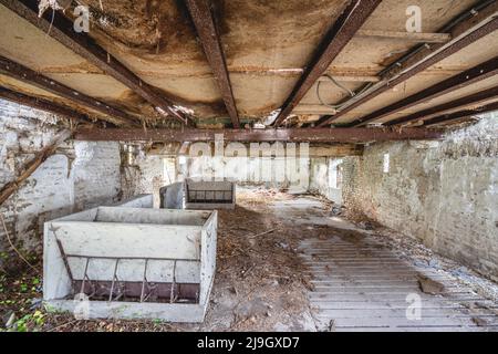 Urbex, ancienne ferme abandonnée quelque part en Belgique Banque D'Images