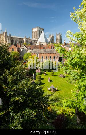 York Minster au printemps, North Yorkshire, Angleterre. Banque D'Images