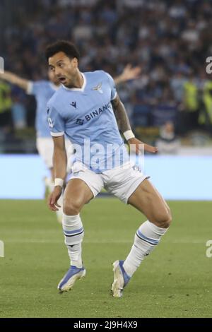 Felipe Anderson de SS Lazio gestes pendant SS Lazio vs Hellas Verona FC, 38° série A Tim 2021-22 au stade Olimpic à Roma, Italie, le 21 mai 2 Banque D'Images